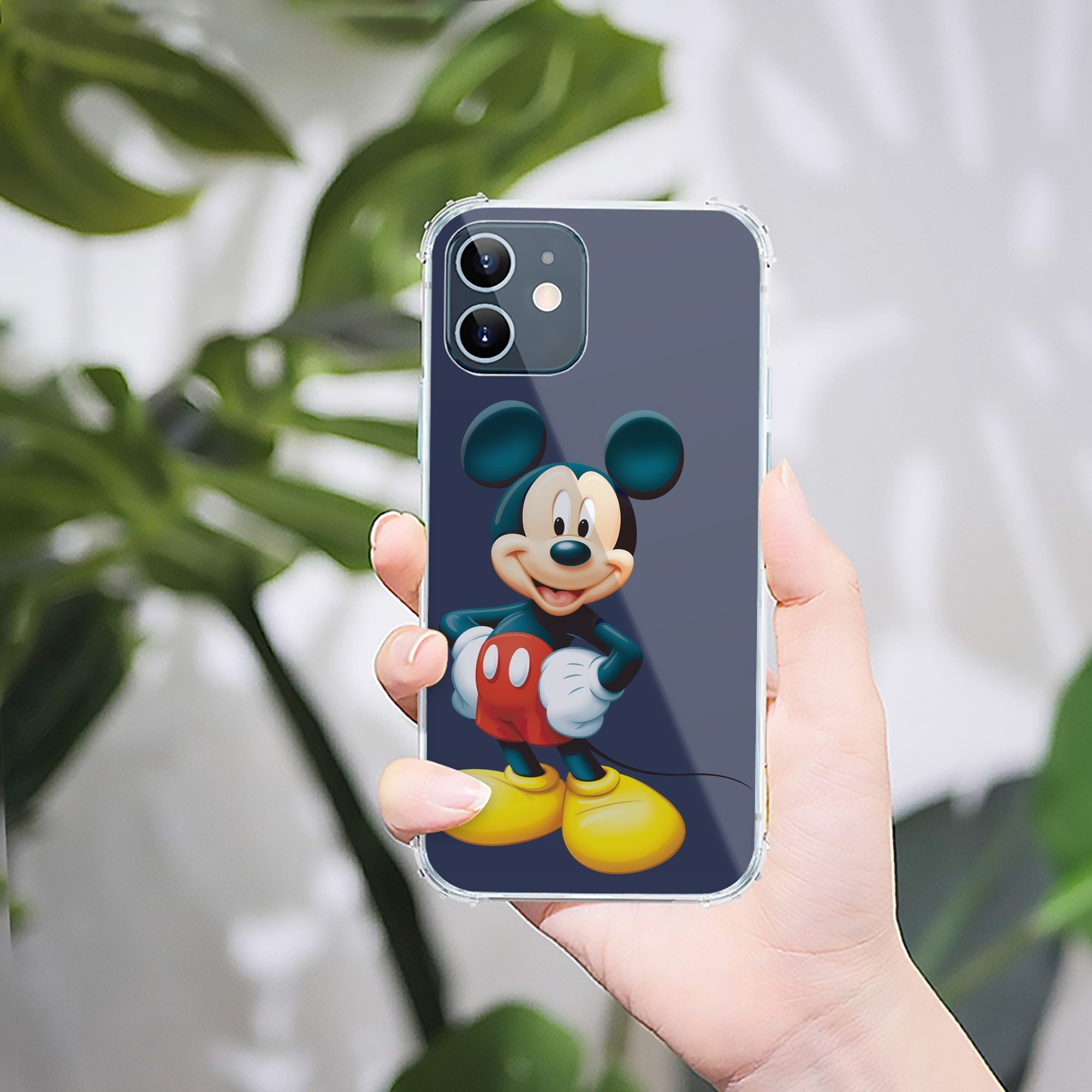 （画像用） ミッキーマウス Mickey Mouse 【iPhone 12シリーズ対応】透明スマホケース（クリアソフトケース）